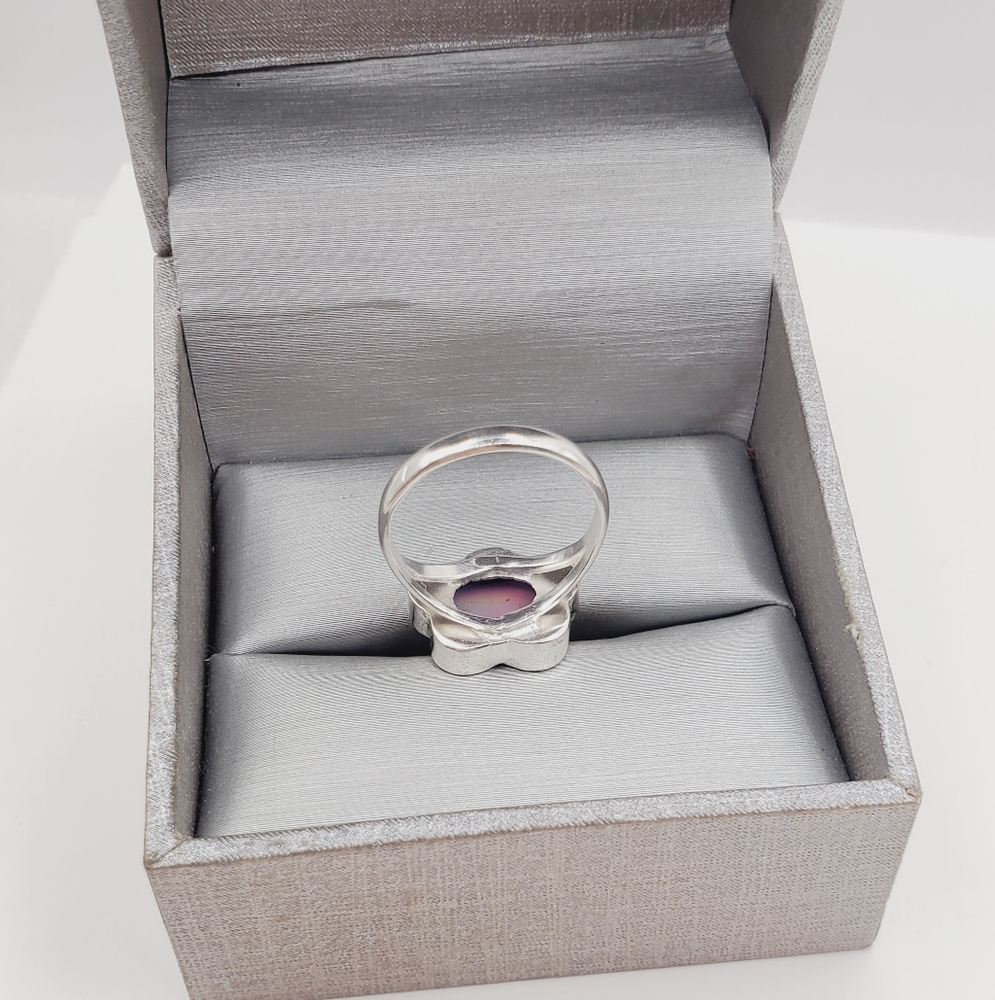 925 Sterling Silver Bezel Set Cloud Ring - image 5